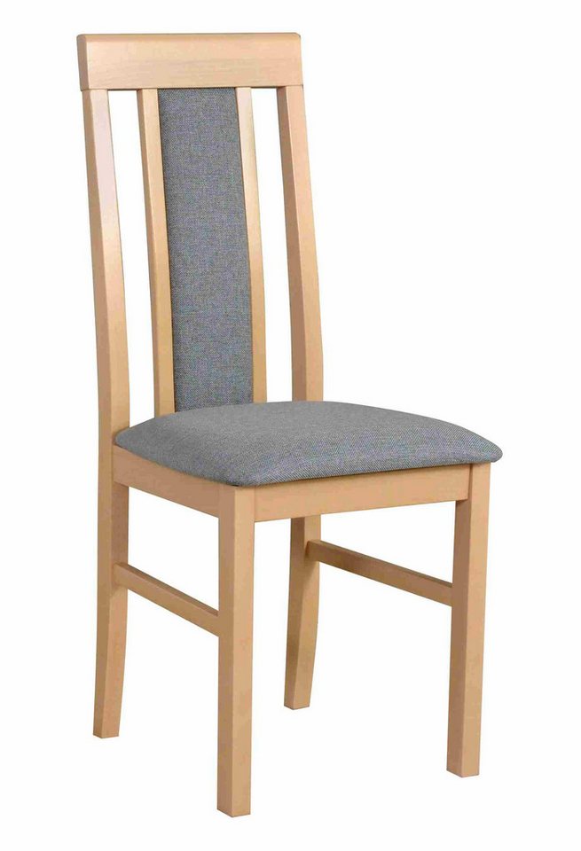 Furnix Esszimmerstuhl Trijo Stuhl für Esstisch 2-er Set Polsterstuhl aus Holz, 43x93x40 cm, gepolsterte Rücken- u. Sitzfläche, robust & elegant von Furnix