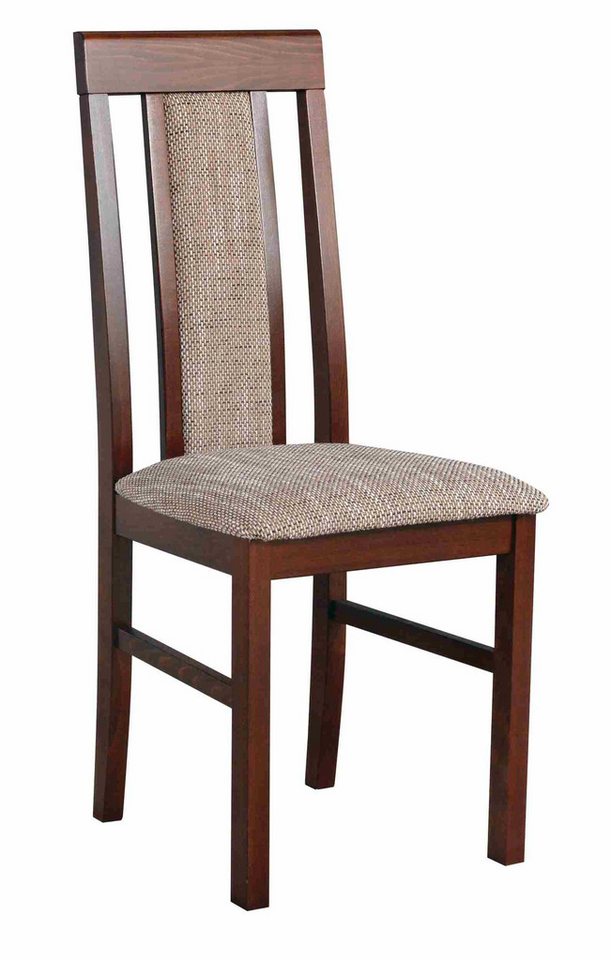 Furnix Esszimmerstuhl Trijo Stuhl für Esstisch 2-er Set Polsterstuhl aus Holz, 43x93x40 cm, gepolsterte Rücken- u. Sitzfläche, robust & elegant von Furnix