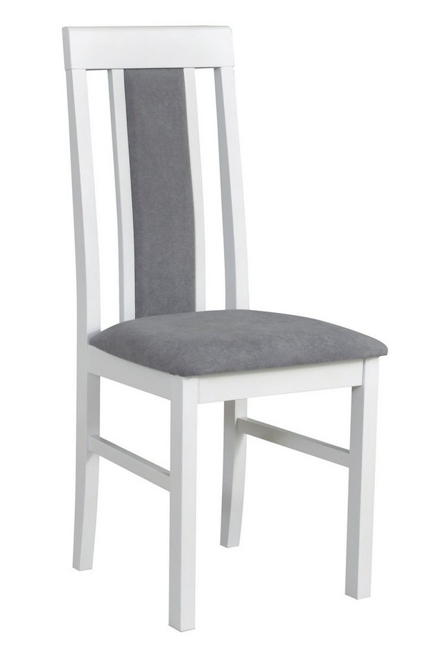 Furnix Esszimmerstuhl Trijo Stuhl für Esstisch 2-er Set Polsterstuhl aus Holz, 43x93x40 cm, gepolsterte Rücken- u. Sitzfläche, robust & elegant von Furnix