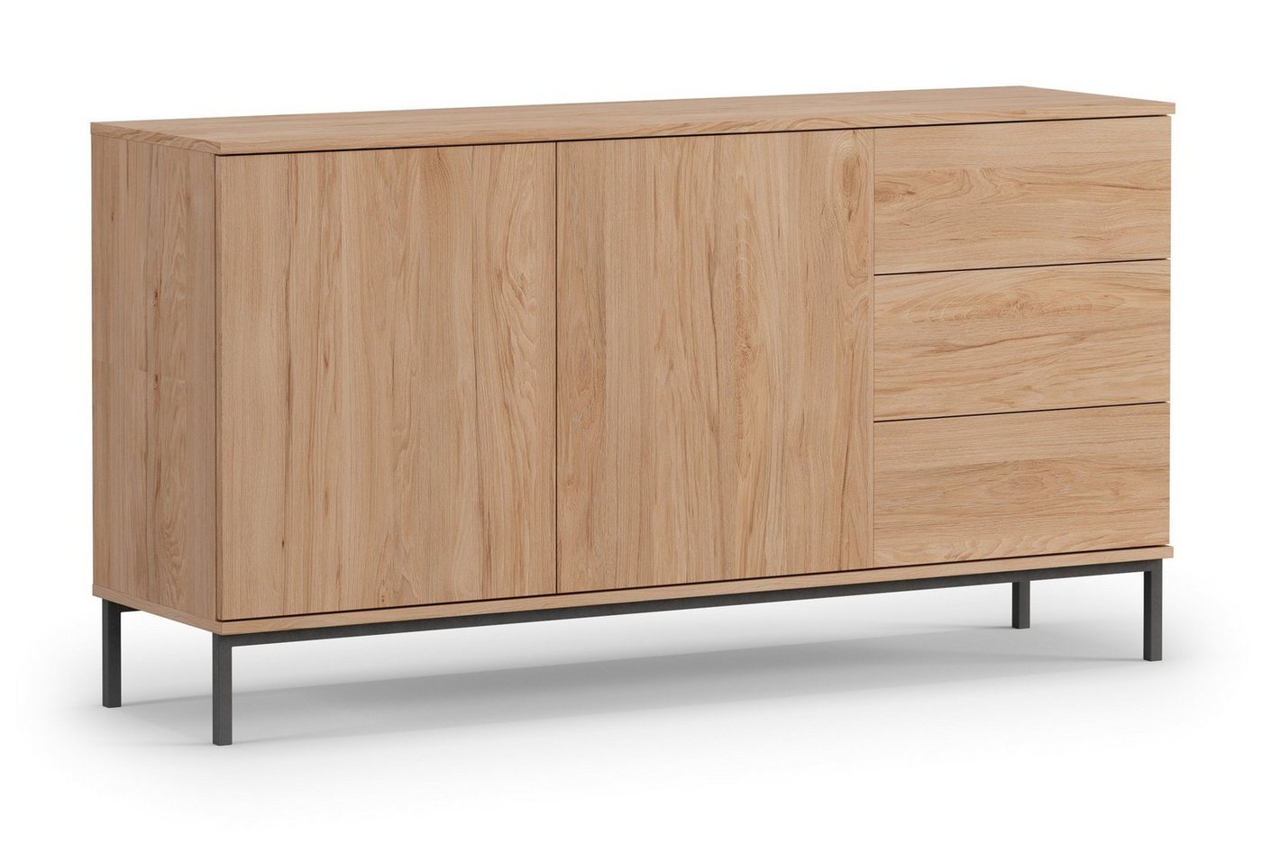 Furnix Kommode Sideboard FORSETTI K2D3SZ Wohnzimmerkommode 3 Schubladen 2 Türen, Abmessungen: B150 x H80 x T41 cm von Furnix