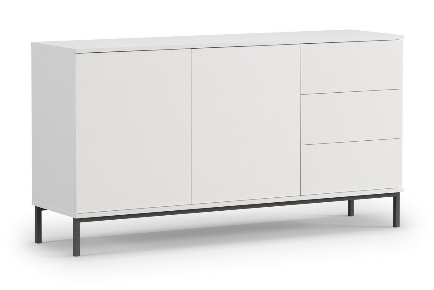 Furnix Kommode Sideboard FORSETTI K2D3SZ Wohnzimmerkommode 3 Schubladen 2 Türen, Abmessungen: B150 x H80 x T41 cm von Furnix