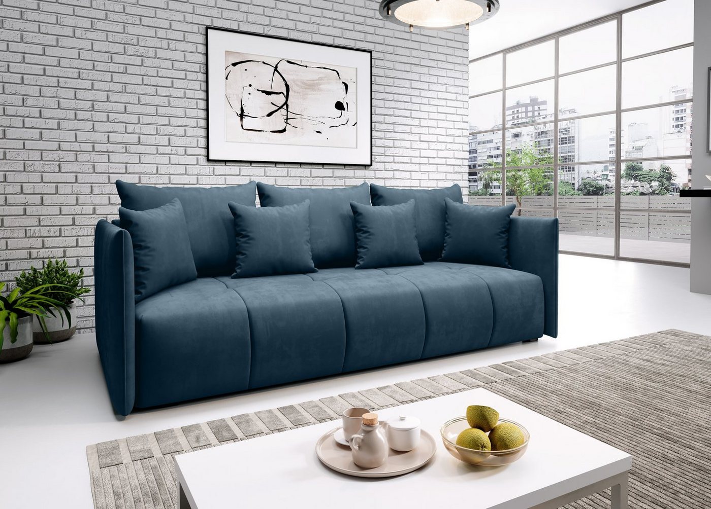 Furnix Schlafsofa ASVIL 3-Sitzer Schlafsofa Couch mit Schlaffunktion Bettkasten, modernes Design, gemütlich und funktional zugleich von Furnix