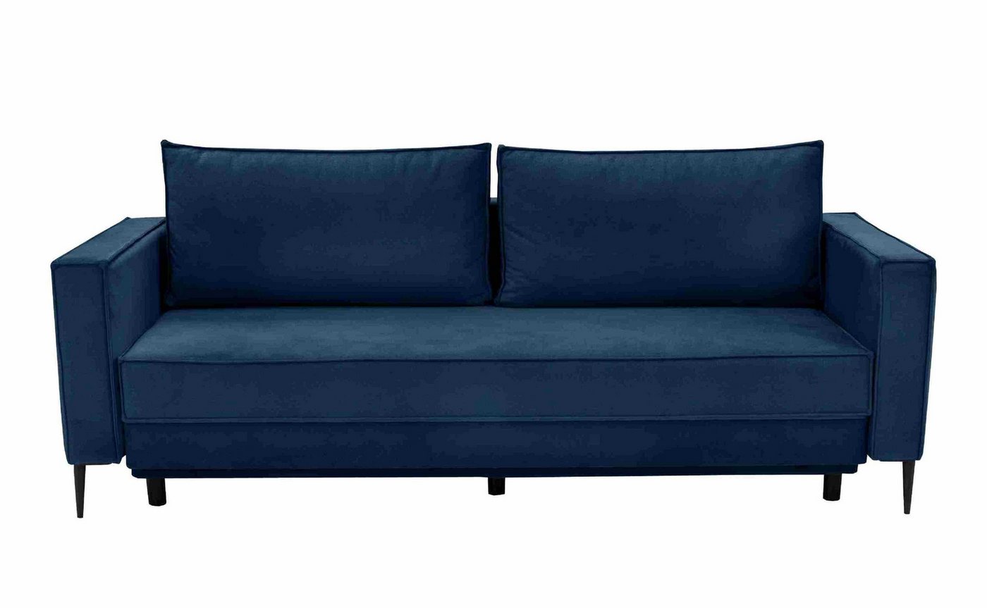 Furnix Schlafsofa BASTIA Sofa mit Schlaffunktion mit Bettkasten Fläche 142x189 cm, 221x90x99 cm, Metallbeine, hochweriger Polsterstoff von Furnix