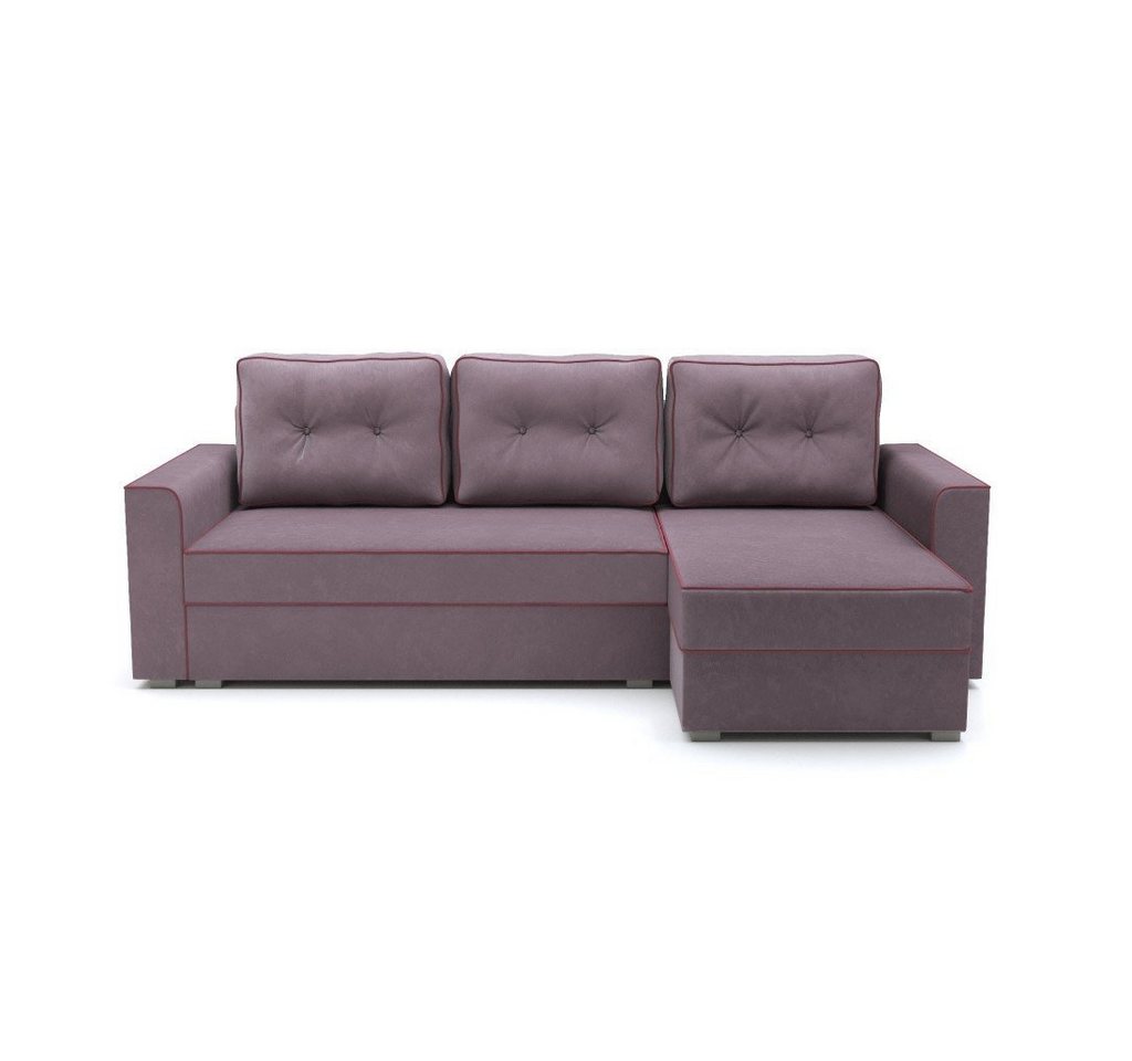 Furnix Schlafsofa ELARE Ecksofa Polstercouch mit Schlaffunktion, 2x Bettkasten, B230 x H90 x T145 cm, Sitzhöhe 45 cm, Liegefläche: 200 x 130 cm von Furnix