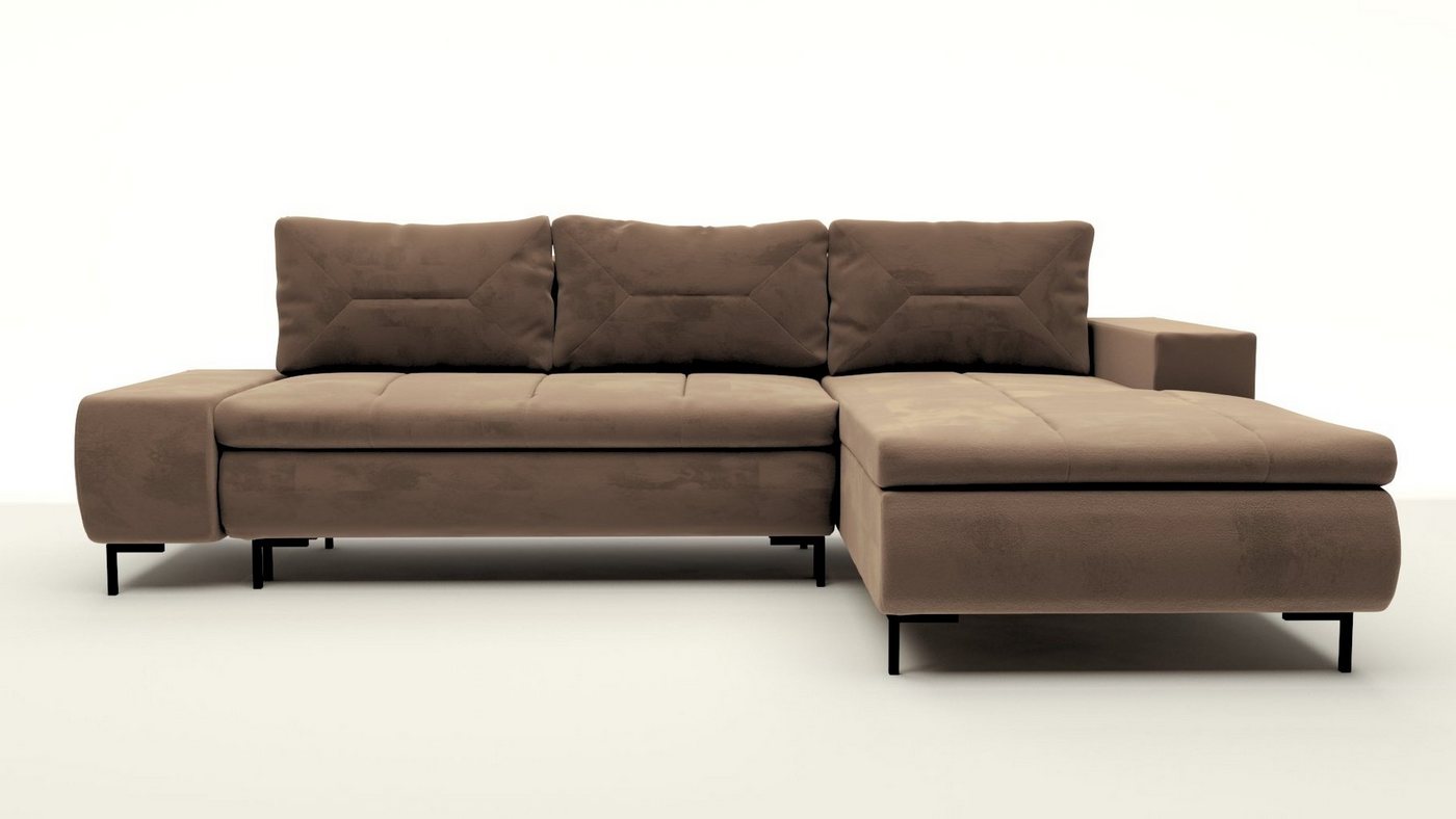 Furnix Schlafsofa SYLEUS in L-Form Polstercouch mit Schlaffunktion, mit Bettkasten, B275 x T180 x H63/93 cm von Furnix