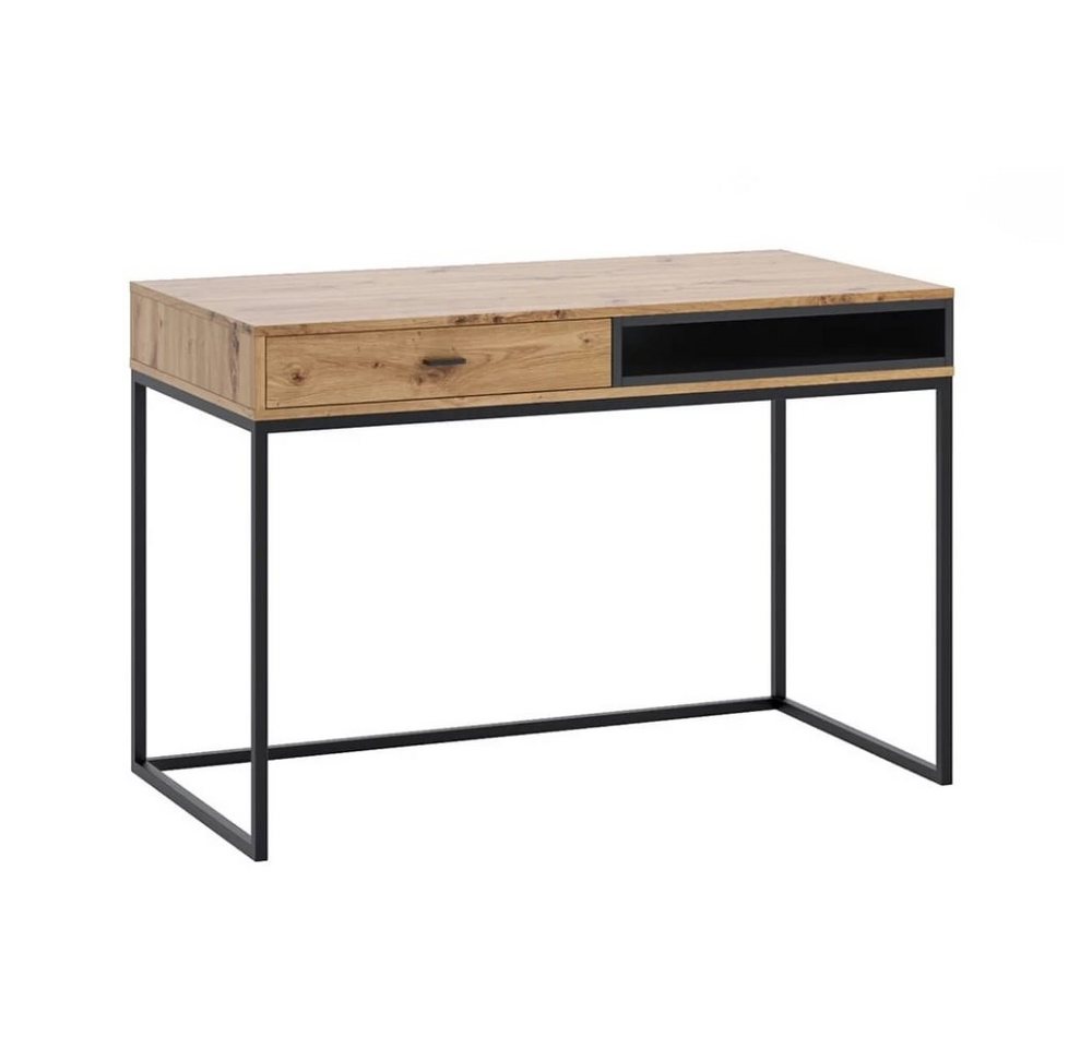 Furnix Schreibtisch RELIO PC-Tisch Arbeitsplatz Scandi-Design, mit Schublade, Ablage, B120 x H80,5 x T60 cm von Furnix