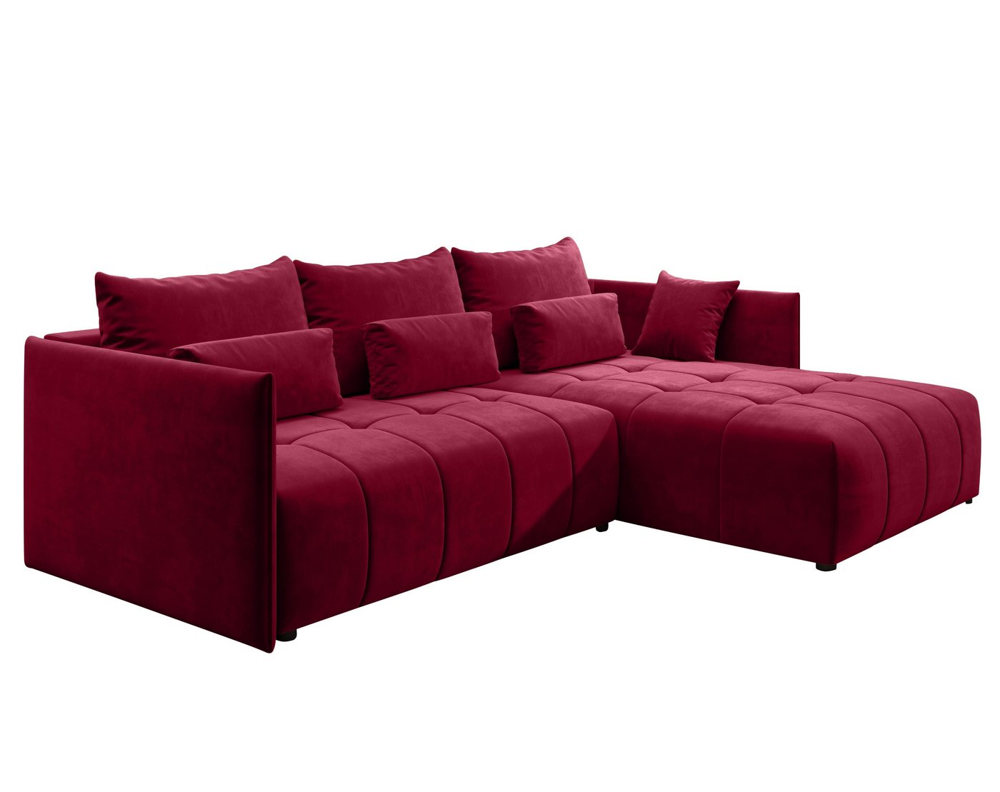 Furnix Sofa Aliicia Couch ausziehbar mit Bettkasten Kissen Schlafsofa 12 Farben, pflegeleichte hochwertige Stoffe mit Lotuseffekt von Furnix