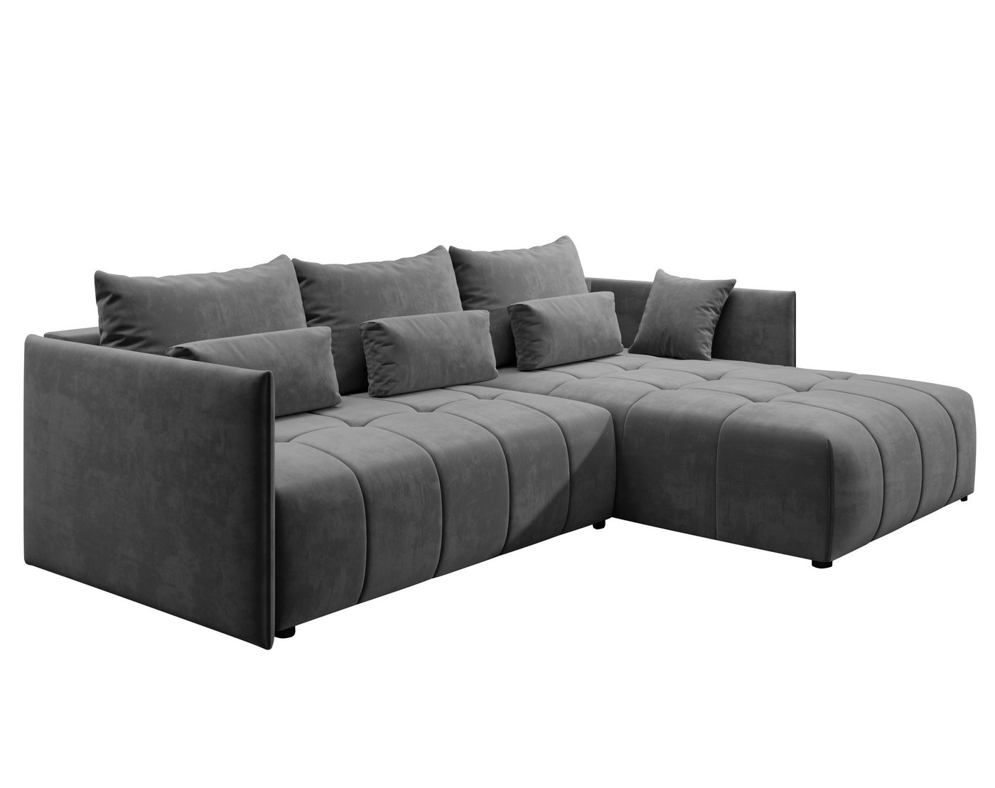 Furnix Sofa Aliicia Couch ausziehbar mit Bettkasten Kissen Schlafsofa 12 Farben, pflegeleichte hochwertige Stoffe mit Lotuseffekt von Furnix