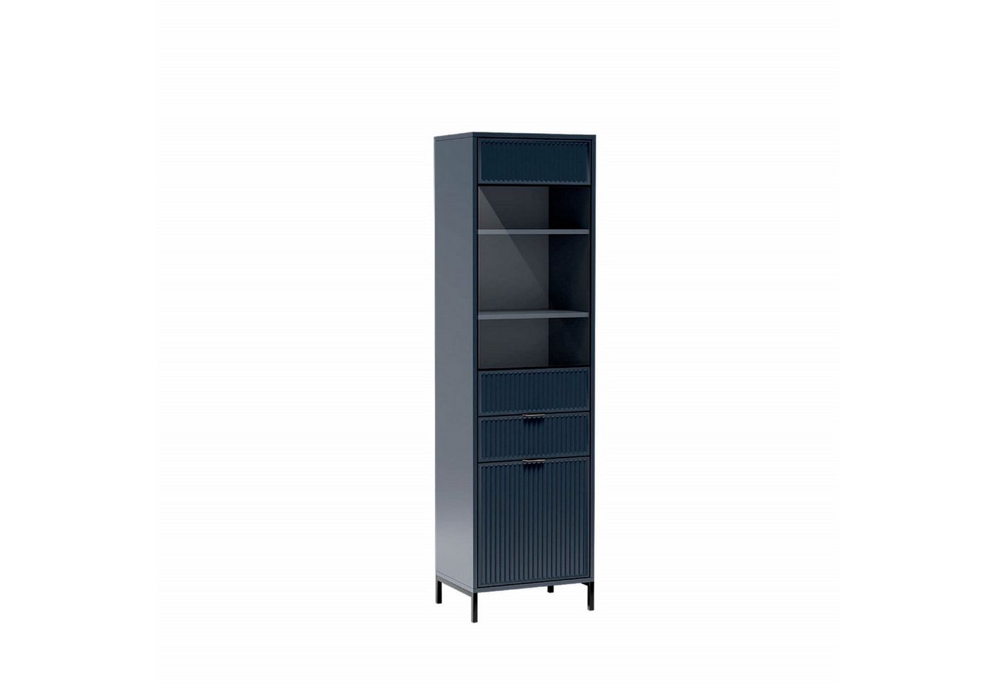 Furnix Standvitrine Vitrinenschrank LINKI LS5 verglaste Türen Schublade mit Glastür, mit Schublade von Furnix