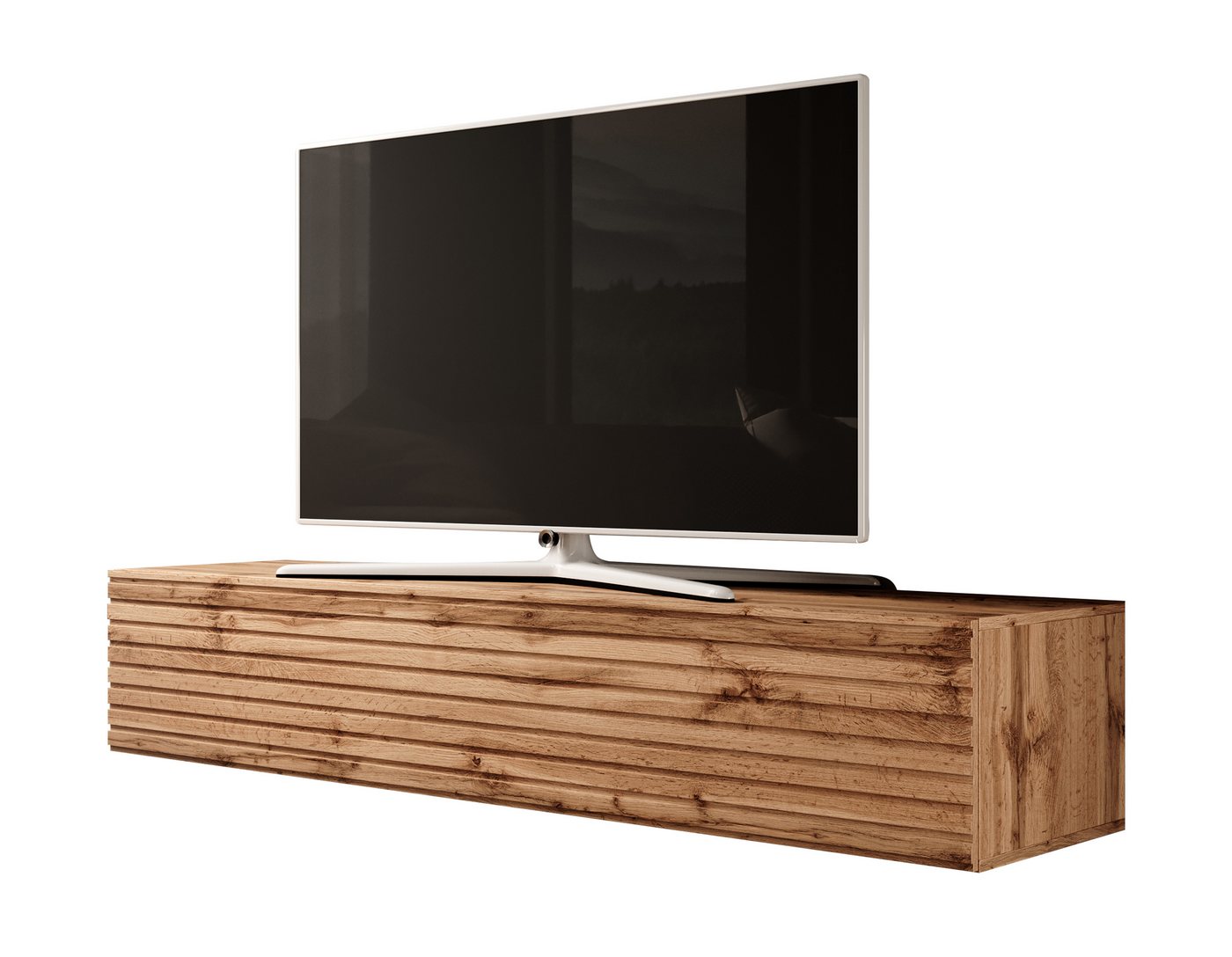 Furnix TV-Schrank JANITA-160 Fernsehschrank mit Lamellenfront TV-Hängeschrank modernes aktuelles Design, 160 x 34 x 40 cm von Furnix