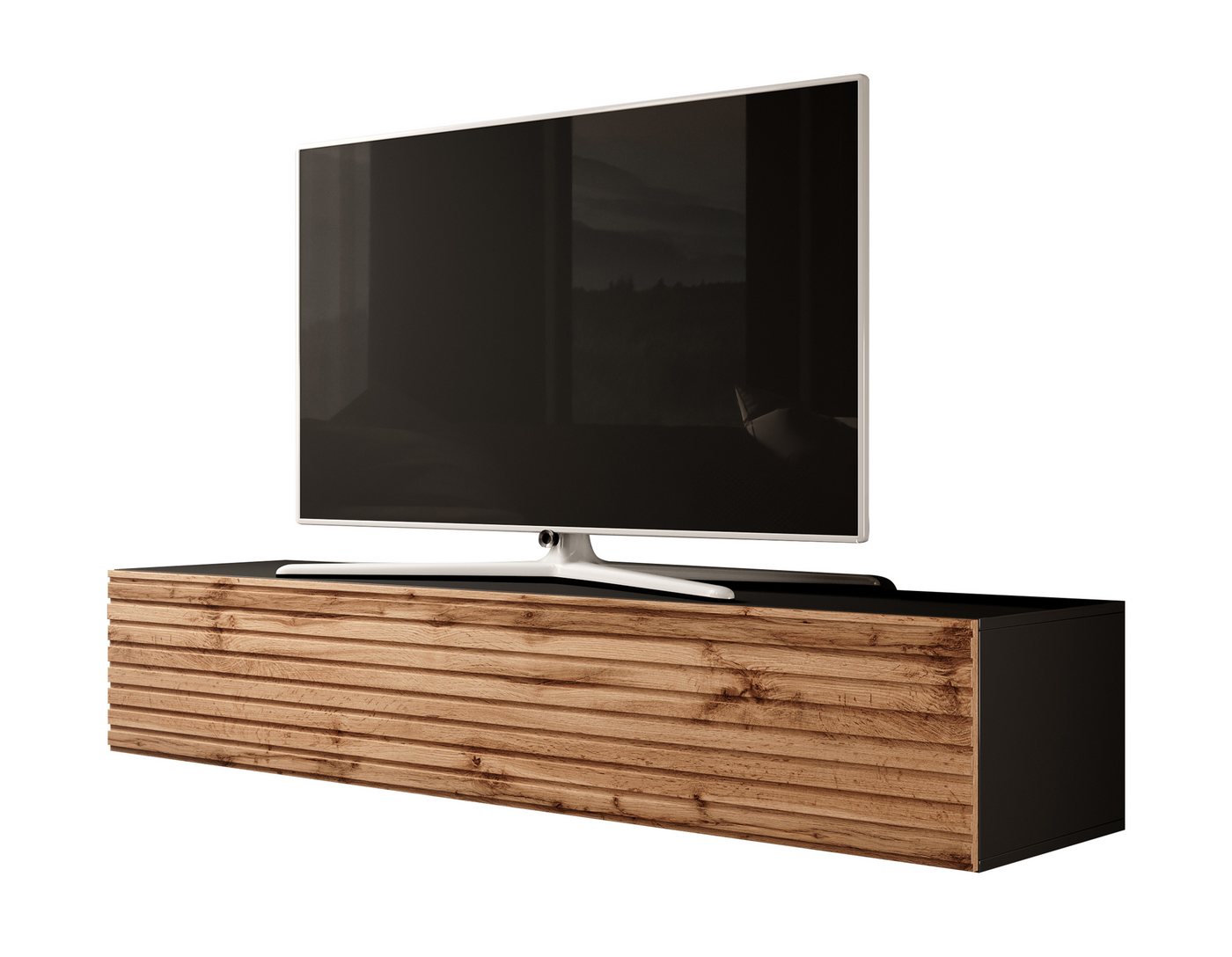 Furnix TV-Schrank JANITA-160 Fernsehschrank mit Lamellenfront TV-Hängeschrank modernes aktuelles Design, 160 x 34 x 40 cm von Furnix