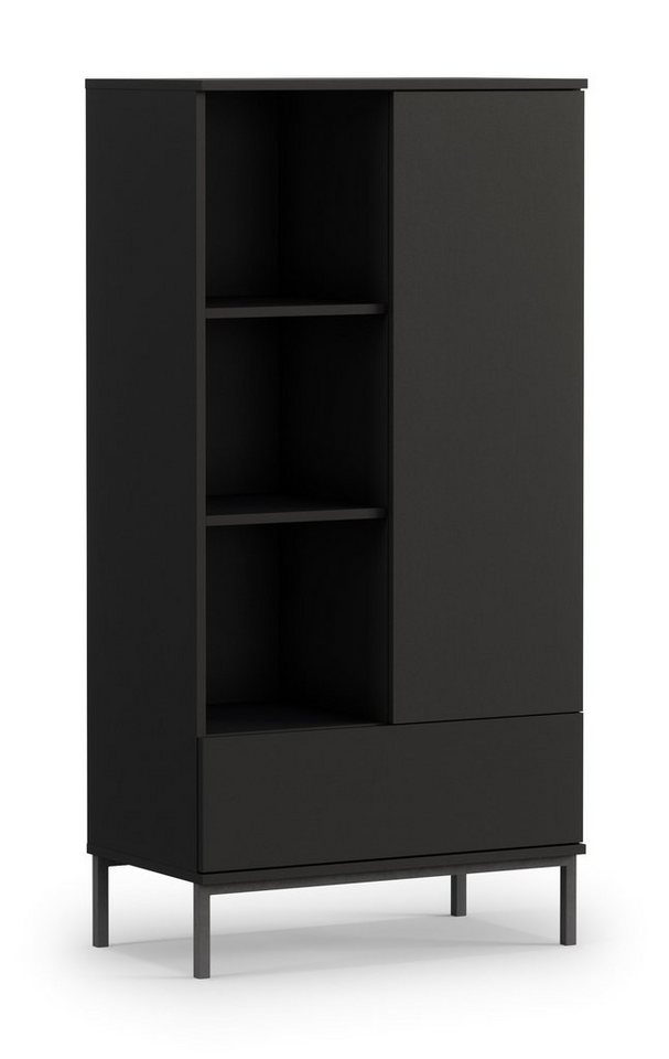 Furnix Vitrine FORSETTI R70 Highboard elegant (Weitere Artikel der Serie finden Sie in unserem Sortiment) 6 Fächer, Schublade, B70 x H140 x T41 cm von Furnix