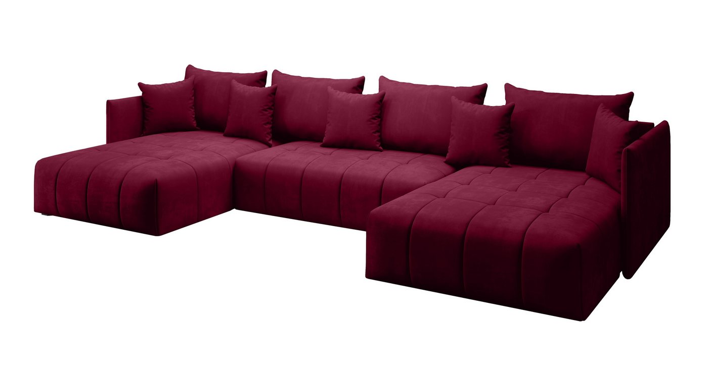 Furnix Wohnlandschaft U-Form-Sofa ANDORE Wohnzimmersofa mit Schlaffunktion und Bettkasten, Maße 345x93x177 cm, Liegefläche: 136 x 331 cm von Furnix