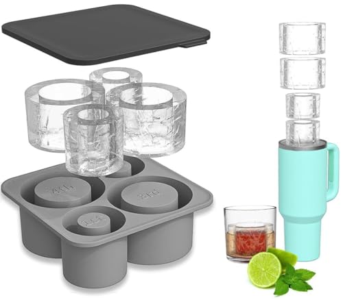 FURNSII Eiswürfelform für Stanley Cup, Silikon Eisform mit Deckel 4 Große Zylindrische Eiswürfel Herstellen, BPA-frei Eiswürfelbehälter für Stanley Ice Cube Mold Eis Zubehör FURNSII Eiswürfelform für Stanley Cup, Silikon Eisform mit Deckel 4 Große Zylindrische Eiswürfel Herstellen, BPA-frei Eiswürfelbehälter für Stanley Ice Cube Mold Eis Zubehör von Furnsii