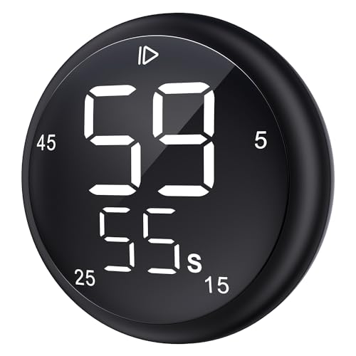 Küchen Smart Produktivität Timer, Magnetischer Digitial, Schreibtisch Timer im Klassenzimmer, ADHD für Kinder, Countdown mit 5 15 25 45 Mins Shortcut Einstellung (schwarz) Küchen Smart Produktivität Timer, Magnetischer Digitial, Schreibtisch Timer im Klassenzimmer, ADHD für Kinder, Countdown mit 5 15 25 45 Mins Shortcut Einstellung (schwarz) von Furron King