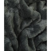 Dachs Dunkelgrau Kunstpelz Decke Für Bett Oder Sofa. Hauptfell Beidseitig, Doppelte Fellstärke. Dunkelgraue Reine Felldecke. Graue Kuschelige Decke von Furthrows
