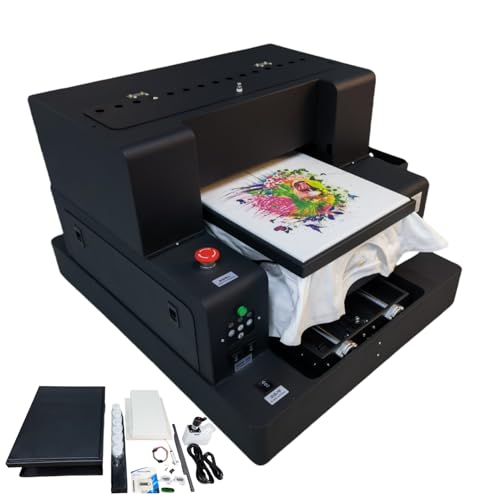 Furvveerr A3 DTG Drucker A3L805 Flachbett Automatischer Drucker DTG DTF A3 Multifunktionsdrucker,mit L805 Druckkopf,42 * 30CM,1440 * 1440DPI,Direktdruck Transferdruck,für den Stoffdruck von Furvveerr