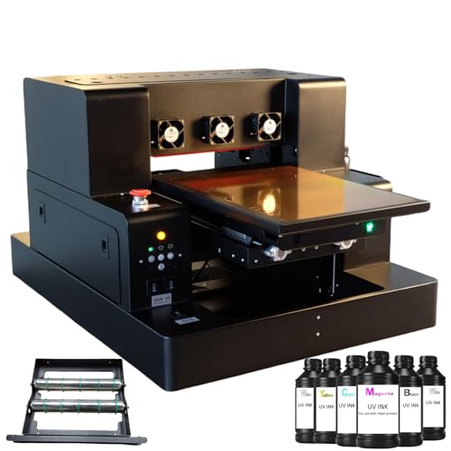 Furvveerr A3 Drucker UV A3L805 Multifunktionsdrucker Druckköpfe L805 UV Drucker Flachbett Tintenstrahldrucker für Den Druck Auf Holz,Metall,Acryl,PVC und Anderen Materialien,Inklusive Tinte von Furvveerr