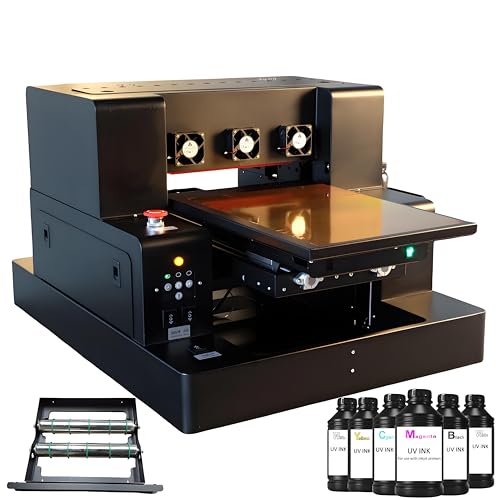 Furvveerr A4 Drucker UV Drucker Multifunktionsdrucker Druckköpfe L805 UV Drucker Flachbett Tintenstrahldrucker für den Druck Auf Holz,Metall,Acryl,PVC und Anderen Materialien von Furvveerr