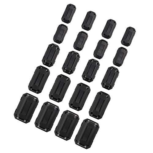 Futheda 20 Stück 3 mm 5 mm 7 mm 9 mm 13 mm Innendurchmesser Wechselrahmen Ferrit Ring Core störsicher-Filter RFI EMI Rauschunterdrücker Kabel-Clip Schwarz Futheda 20 Stück 3 mm 5 mm 7 mm 9 mm 13 mm Innendurchmesser Wechselrahmen Ferrit Ring Core störsicher-Filter RFI EMI Rauschunterdrücker Kabel-Clip Schwarz von Futheda