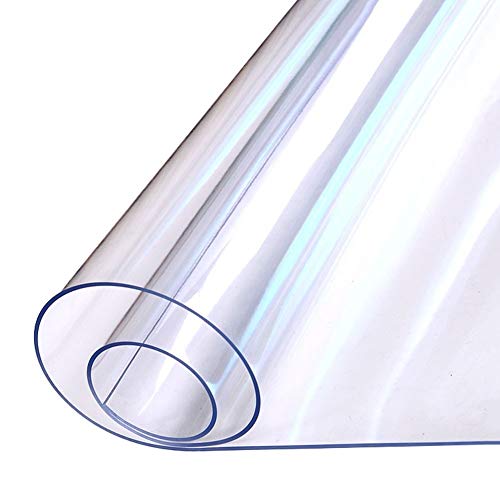 HYCH-Bodenschutzmatte PVC Transparent Stuhlmatte for Harte Böden Rutschfest Schrubbbar Wohnzimmer Fußmatte,3.0mm,100x200cm von Fushou