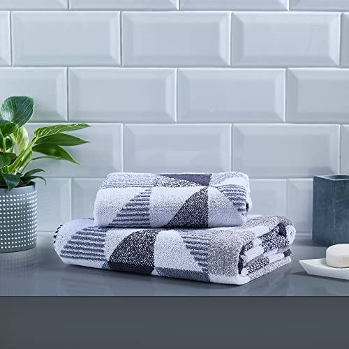 Fusion Badezimmer Hendra Handtuch, 100 % Baumwolle, Jacquard, 50 x 90 cm, einfarbig von Fusion