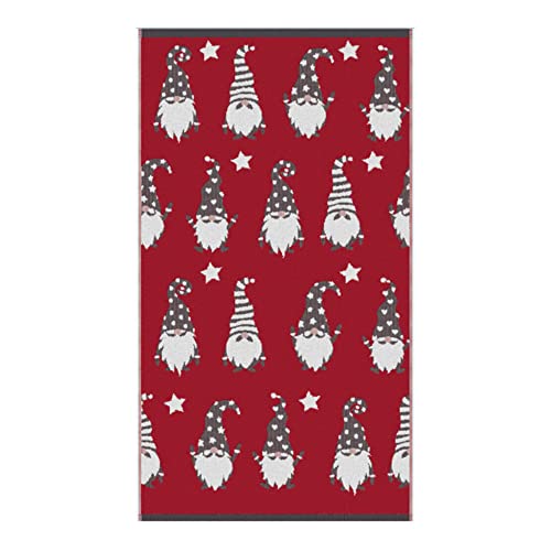 Fusion Badezimmer – Weihnachts-Gonks – 100% Baumwolle Jacquard Set mit 2 Handtüchern – 50 x 90 cm, Rot & Grau Fusion Badezimmer – Weihnachts-Gonks – 100% Baumwolle Jacquard Set mit 2 Handtüchern – 50 x 90 cm, Rot & Grau von Fusion