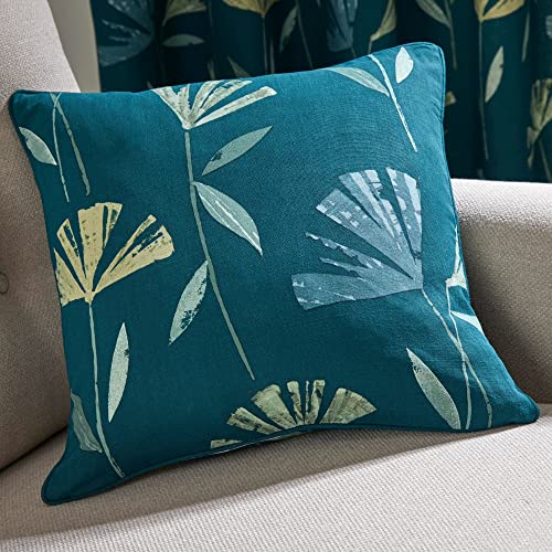 Fusion - Dacey Kissen aus 100% Baumwolle, gefüllt, 43 x 43 cm, Blaugrün Fusion - Dacey Kissen aus 100% Baumwolle, gefüllt, 43 x 43 cm, Blaugrün von Fusion