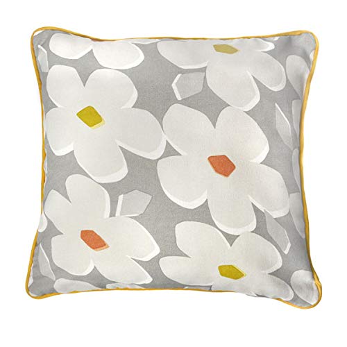 Fusion Home Furnishings Aura Kissen mit Füllung Polyester 100% Baumwolle, Grau, Cushion (Filled): 43 x 43cm von Fusion
