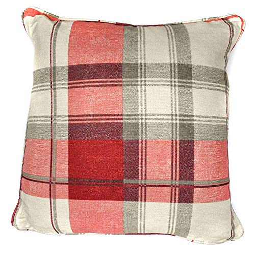 Fusion Home Furnishings Kissen, 100% Polyester, Rubinrot, Cushion (Filled): 43 x 43cm von Fusion