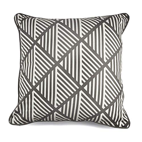 Fusion Brooklyn Kissen, 100% Baumwolle, Grau, 43x43cm (17x17) von Fusion