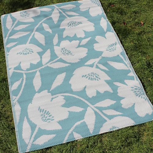 Fusion Luna Outdoor-Teppich, 100% Polypropylen, Enteneiblau, 120 x 170 cm von Fusion