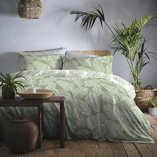Fusion - Matteo – Pflegeleichtes Bettbezug-Set – 3-teiliges King-Size-Bett in Grün von Fusion