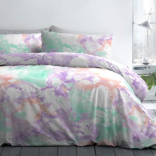 Fusion - Tie-Dye – pflegeleichtes Bettbezug-Set – Einzelbett, Mehrfarbig von Fusion