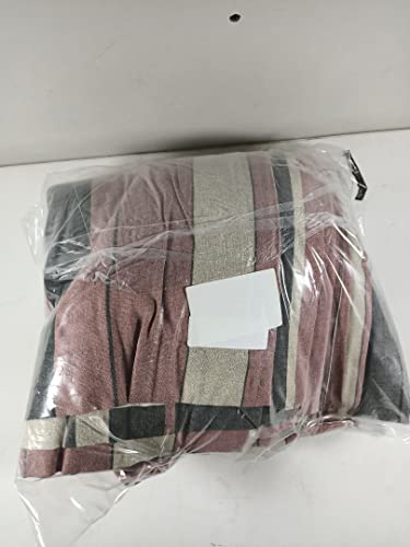 Fusion Whitworth Stripe Vorhänge mit Ösen, gestreift, 100% Baumwolle, 229 x 183 cm, 1 Paar Übergardinen, Blush-Rosa von Fusion