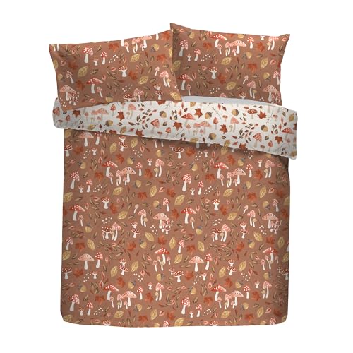 Fusion Woodland Dreams Bettbezug-Set, 52% recyceltes Polyester, 48% Baumwolle, King-Size-Größe 230 x 220 cm, natürliches Blumenmuster, wendbar, mit 2 Kissenbezügen Fusion Woodland Dreams Bettbezug-Set, 52% recyceltes Polyester, 48% Baumwolle, King-Size-Größe 230 x 220 cm, natürliches Blumenmuster, wendbar, mit 2 Kissenbezügen von Fusion