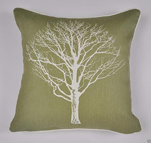 Fusion Woodland Trees Kissen, Baumwolle, Grün, Filled Cushion von Fusion