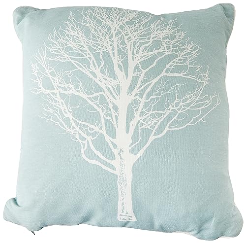 Fusion Woodland Trees Kissen, Baumwolle, Duck Egg, Filled Cushion von Fusion