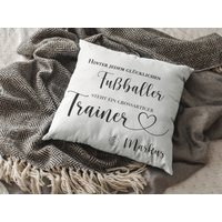 Trainer Geschenk Kissen Personalisiert Trainer Geschenk Kissen Personalisiert von Fussballkram