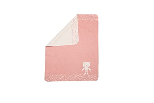 Fussenegger Babydecke mit Ihrem Wunschnamen Bestickt / personalisiert 70x90cm (Bär rosa) von Fussenegger
