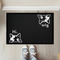 Hallo Hi Bye Katzen Fußmatte | Lustige Personalisiert Familie Geschenk Einzug Umzug Hochzeit Türmatte Haustür Wohnung Deko Hallo Hi Bye Katzen Fußmatte | Lustige Personalisiert Familie Geschenk Einzug Umzug Hochzeit Türmatte Haustür Wohnung Deko von FussmattenKINGde