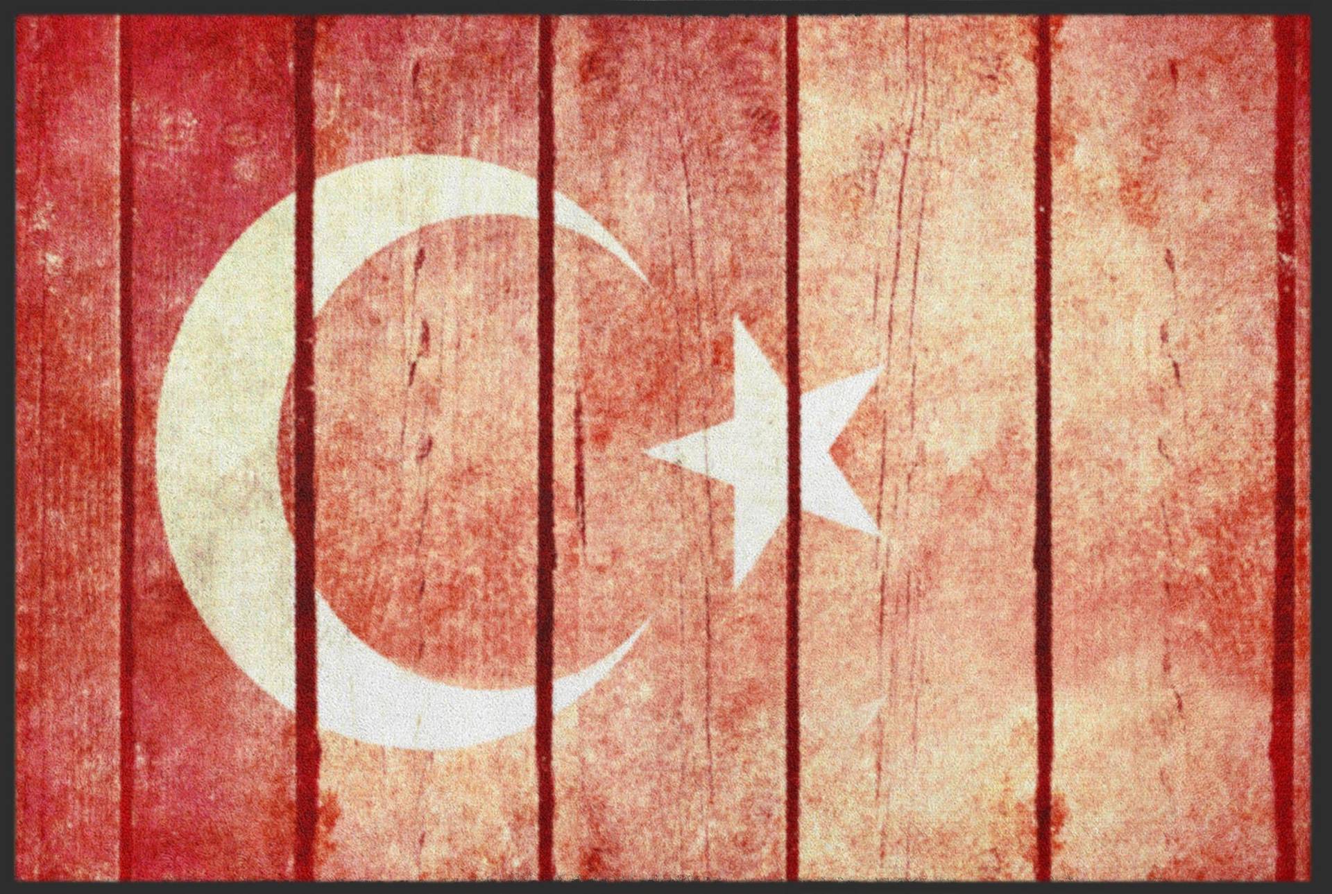 Sauberlaufmatte Flagge Türkei 4465 von Fussmattenwelt