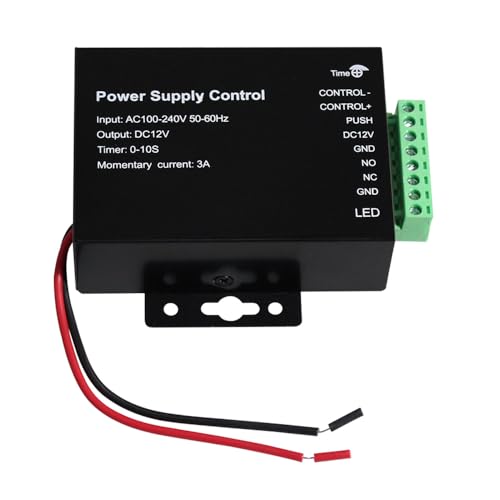 FUSYTULY DC 12V Zutrittskontrolle Netzteil Schalter 3A Ausgang AC110V-240V Eingang Metall Stromquelle Lieferanten Adapter mit Zeitverzögerung für elektrische Türschlösser Video-Sprechanlage System von FusyTuly