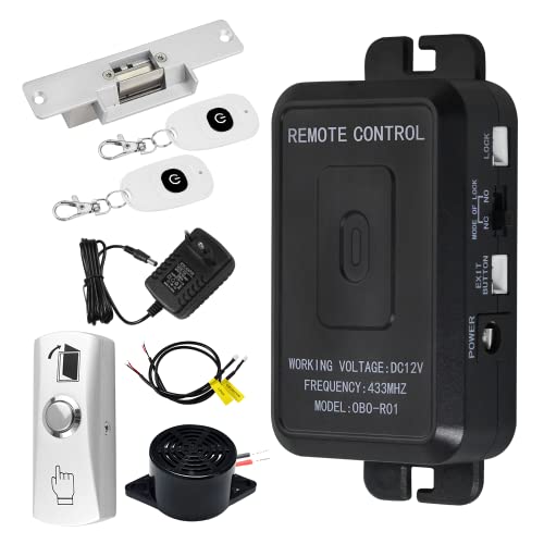 FUSYTULY Vollzugriffskontrollsystem Kit Drahtloser 433MHz Türöffner + NC Fail Safe Elektrischer Schlag Schloss + 30 Meter Fernsender Entsperren FUSYTULY Vollzugriffskontrollsystem Kit Drahtloser 433MHz Türöffner + NC Fail Safe Elektrischer Schlag Schloss + 30 Meter Fernsender Entsperren von FusyTuly