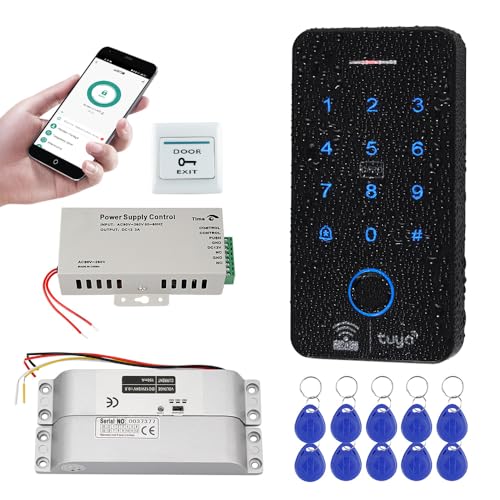 FUSYTULY WiFi Tür Zugangskontrollsystem Fingerabdruck Biometrics IP68 RFID Tastatur 125KHz 13.56MHz Passwort Leser mit Elektrischem Bolzen Schloss, Tuya Smart APP Fernbedienung Entsperren FUSYTULY WiFi Tür Zugangskontrollsystem Fingerabdruck Biometrics IP68 RFID Tastatur 125KHz 13.56MHz Passwort Leser mit Elektrischem Bolzen Schloss, Tuya Smart APP Fernbedienung Entsperren von FusyTuly