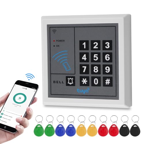 FUSYTULY WiFi Tuya RFID Zugangskontrolle Tastatur 125KHz Standalone Zutrittskontrollsystem Türöffner WG26 Kartenleser, Smart Phone APP Remote Entsperren FUSYTULY WiFi Tuya RFID Zugangskontrolle Tastatur 125KHz Standalone Zutrittskontrollsystem Türöffner WG26 Kartenleser, Smart Phone APP Remote Entsperren von FusyTuly