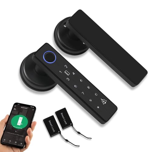FUSYTULY WiFi Tuya Smart Türschloss Fingerabdruck Biometrische Gigitale Elektronische Schlösser 13.56MHz RFID IC Karte Keyless APP Passwort Remote Entriegelung, 5-in-1 Türschloss Griff FUSYTULY WiFi Tuya Smart Türschloss Fingerabdruck Biometrische Gigitale Elektronische Schlösser 13.56MHz RFID IC Karte Keyless APP Passwort Remote Entriegelung, 5-in-1 Türschloss Griff von FusyTuly