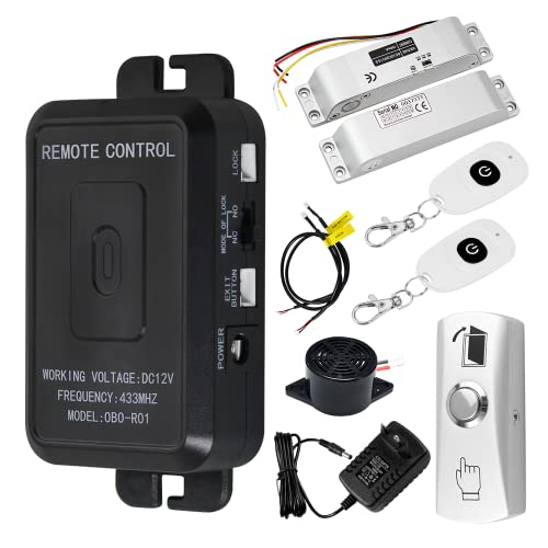 FUSYTULY Wireless Tür Access Control System Kit Set Fernbedienung Entriegeln + Elektrische Drop Bolt Lock + 2pcs 433MHz Fernsender FUSYTULY Wireless Tür Access Control System Kit Set Fernbedienung Entriegeln + Elektrische Drop Bolt Lock + 2pcs 433MHz Fernsender von FusyTuly