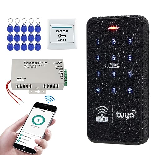 FUSYTULY wasserdichte Drahtlose Tür zugangskontrollsysteme Kits WiFi Tuya RFID Tastatur 125KHz 13.56MHz + DC12V 3A Netzteil, 180KG Magnetische Schlag Elektrische Schlösser (Kit S20Tuya-Without Lock) FUSYTULY wasserdichte Drahtlose Tür zugangskontrollsysteme Kits WiFi Tuya RFID Tastatur 125KHz 13.56MHz + DC12V 3A Netzteil, 180KG Magnetische Schlag Elektrische Schlösser (Kit S20Tuya-Without Lock) von FusyTuly