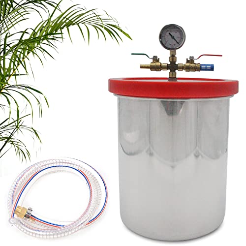 2/3/5 Vakuumkammer Vakuumentschäumer Vacuum Chamber Entgasungskammer Edelstahl,Harz AB Klebstoffentschäumer,mit 18 mm dicke transparente Abdeckung (3 gallon) von Futchoy